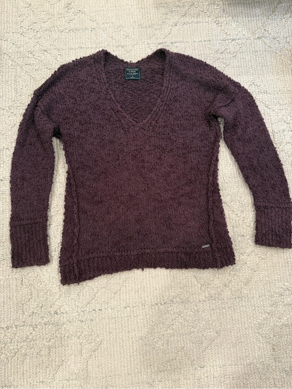 Abercrombie & Fitch textured V-neck sweater